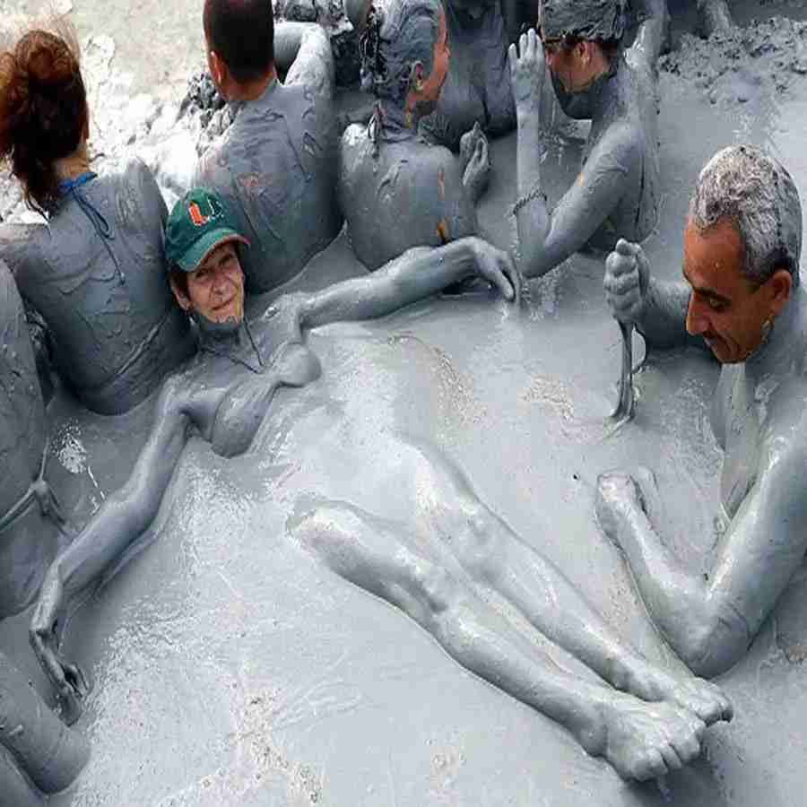 Trending Mud Volcano Did you know People of this country are bathing in mud volcano 