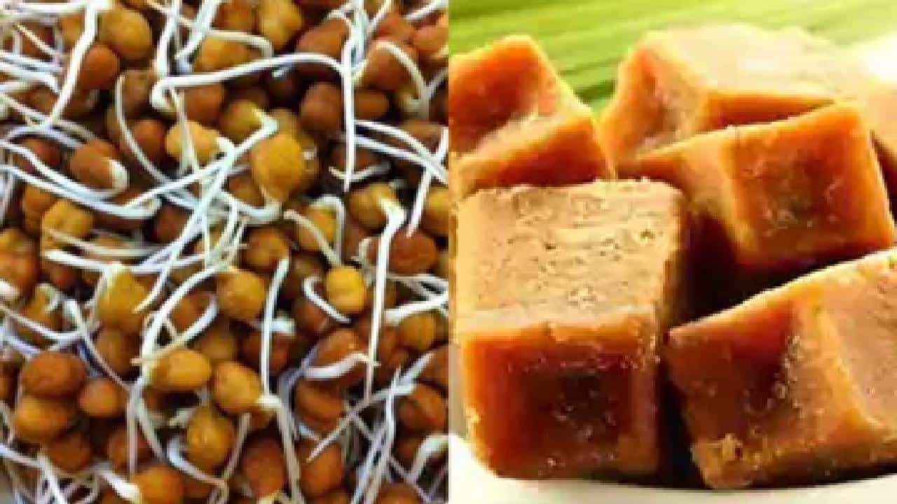 ಮೊಳಕೆ ಬರಿಸಿದ ಕಡಲೆ ಮತ್ತು ಬೆಲ್ಲವನ್ನು ಒಟ್ಟಿಗೆ ಸೇವಿಸಿದರೆ ಈ ಎಲ್ಲಾ ಸಮಸ್ಯೆಗಳು ಮಾಯವಾಗುತ್ತೆ ಮೊಳಕೆ ಬರಿಸಿದ ಕಡಲೆ ಮತ್ತು ಬೆಲ್ಲವನ್ನು ಒಟ್ಟಿಗೆ ಸೇವಿಸಿದರೆ ಈ ಎಲ್ಲಾ ಸಮಸ್ಯೆಗಳು ಮಾಯವಾಗುತ್ತೆ