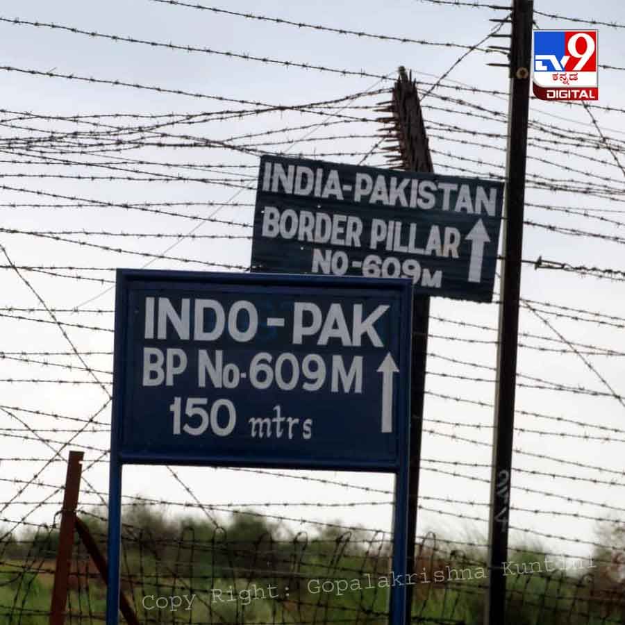 India Pakistan Border in Rajasthan Thar Desert Tanot Soldiers Working in Hot Temperatures Challenging Climate