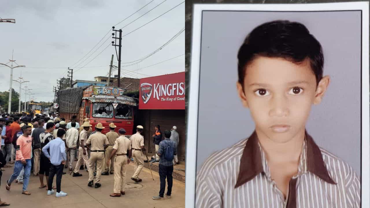 ಲಾರಿ ಹರಿದು ಬಾಲಕ ಸ್ಥಳದಲ್ಲೇ ಸಾವು, ಲಾರಿ ಮೇಲೆ ಜನರಿಂದ ಕಲ್ಲು ತೂರಾಟ ಲಾರಿ ಹರಿದು ಬಾಲಕ ಸ್ಥಳದಲ್ಲೇ ಸಾವು, ಲಾರಿ ಮೇಲೆ ಜನರಿಂದ ಕಲ್ಲು ತೂರಾಟ