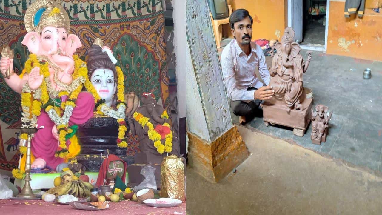Ganesh Chaturthi 2022 : ಮಹ್ಮದ್ ಅಲಿ ಕೈಯಲ್ಲಿ ಮೂಡಿಬಂದ ವಿಘ್ನನಿವಾರಕ Ganesh Chaturthi 2022 : ಮಹ್ಮದ್ ಅಲಿ ಕೈಯಲ್ಲಿ ಮೂಡಿಬಂದ ವಿಘ್ನನಿವಾರಕ