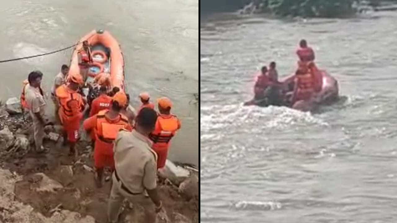 ಒಂದು ವಾರದಿಂದ ನಡುಗಡ್ಡೆಯಲ್ಲಿ ಸಿಲುಕಿರುವ ಕುರಿಗಾಹಿಗಳು: ರಕ್ಷಣೆಗೆ ಎನ್​ಡಿಆರ್​ಎಫ್ ತಂಡ ದೌಡು