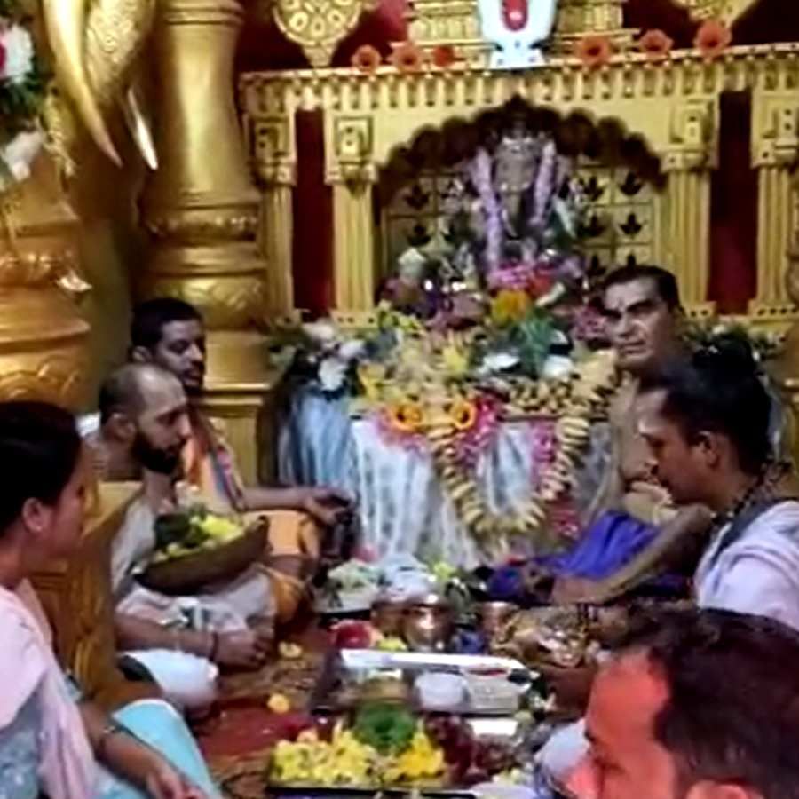 Ganesha Pratishtapane in MLA Jameer Ahmed Khan office Chamrajpet Bengaluru
