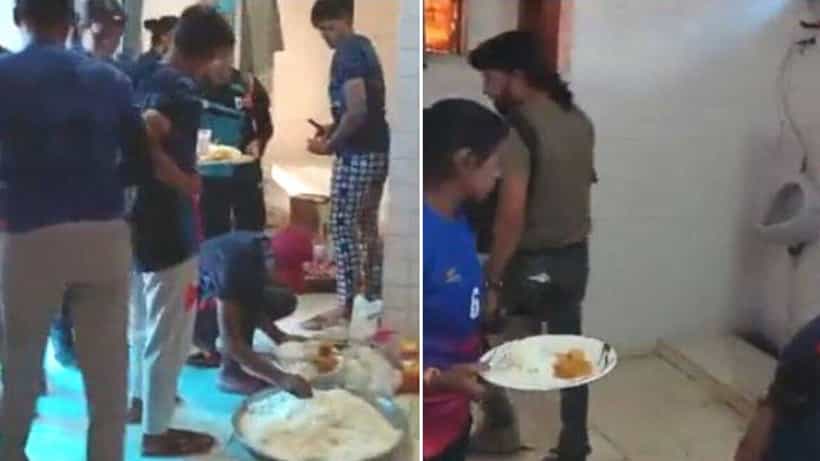 ಕಬಡ್ಡಿ ಆಟಗಾರ್ತಿಯರಿಗೆ ಟಾಯ್ಲೆಟ್ನಲ್ಲಿ ಊಟ ವಿತರಣೆ: ಶಾಕಿಂಗ್ ವಿಡಿಯೋ ವೈರಲ್