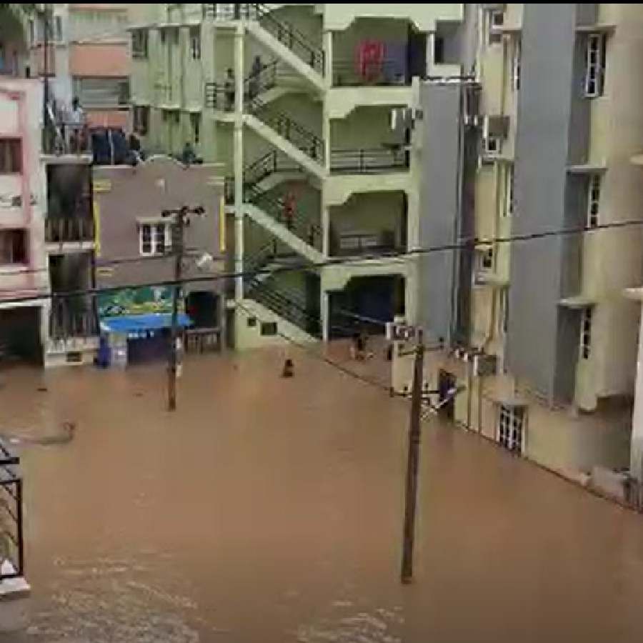 Bangalore rain Houses and roads filled with water Here are some photos
