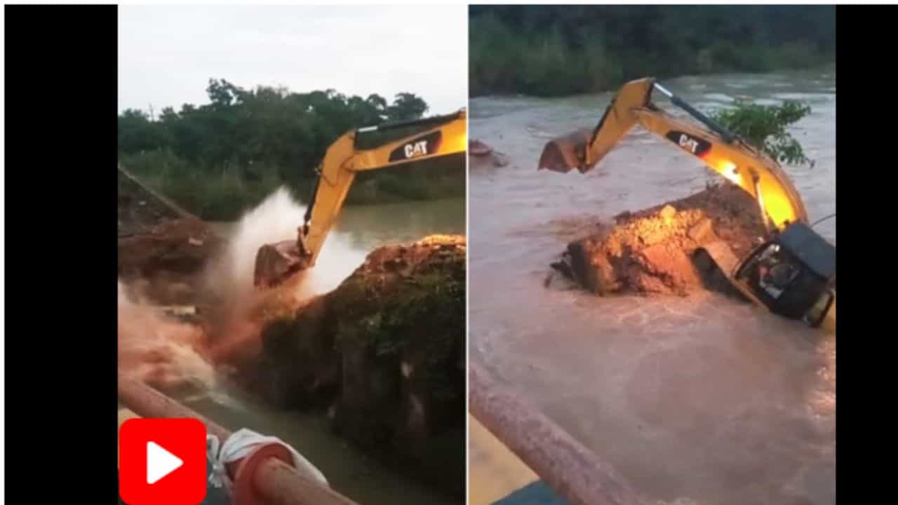 ಸೇತುವೆ ಕುಸಿತ: ಕಾಲುವೆಗೆ ಬಿದ್ದ ಬುಲ್ಡೋಜರ್, ಸ್ವಲ್ಪದರಲ್ಲೇ ಪಾರಾದ ಚಾಲಕ, ವಿಡಿಯೋ ವೈರಲ್ ಸೇತುವೆ ಕುಸಿತ: ಕಾಲುವೆಗೆ ಬಿದ್ದ ಬುಲ್ಡೋಜರ್, ಸ್ವಲ್ಪದರಲ್ಲೇ ಪಾರಾದ ಚಾಲಕ, ವಿಡಿಯೋ ವೈರಲ್