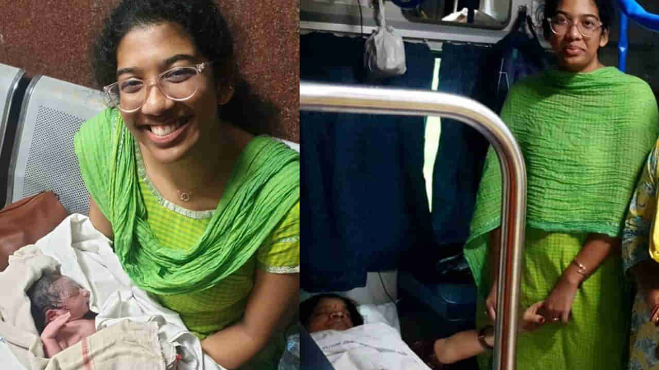 ಸಿಕಂದರಾಬಾದ್ ವಿಶಾಖಪಟ್ಟಣಂ ರೈಲು ಪ್ರಯಾಣ ಮಧ್ಯೆ ಮಹಿಳೆಗೆ ಹೆರಿಗೆಗೆ ಸಹಾಯ ಮಾಡಿದ ವೈದ್ಯಕೀಯ ವಿದ್ಯಾರ್ಥಿನಿ