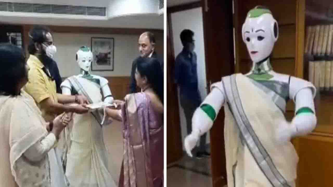 Viral Video : ‘ರೋಬೋಟ್ ಕುಟ್ಟಿ’ ಕೇರಳದ ಬ್ಯಾಂಕಿನಲ್ಲಿ ಇವರಿಗೆ ಏನು ಕೆಲಸವಿತ್ತೋ? Viral Video : ‘ರೋಬೋಟ್ ಕುಟ್ಟಿ’ ಕೇರಳದ ಬ್ಯಾಂಕಿನಲ್ಲಿ ಇವರಿಗೆ ಏನು ಕೆಲಸವಿತ್ತೋ?