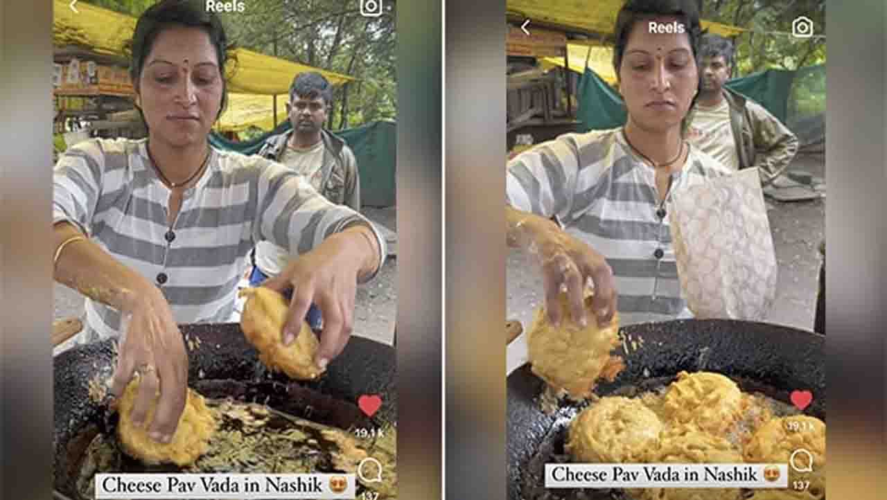 Viral Video : ನೀವೇನು ಹೇಳುತ್ತೀರಿ? ಈ ಮಹಿಳೆ ಕುದಿಯುವ ಎಣ್ಣೆಯಲ್ಲಿ ಬರಿಗೈಯಿಂದ ವಡಾಪಾವ್ ತೆಗೆಯುತ್ತಿದ್ದಾರಲ್ಲ