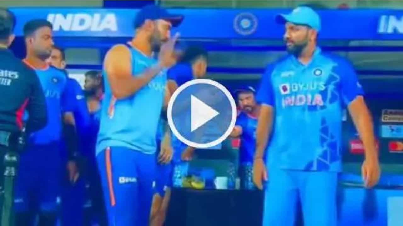 VIDEO: ಟೀಮ್ ಇಂಡಿಯಾ ಸೋತರೂ ಚಪ್ಪಾಳೆ ತಟ್ಟಿದ ಡಿಕೆ: ಪಂಚ್ ನೀಡಿದ ಹಿಟ್​ಮ್ಯಾನ್..!