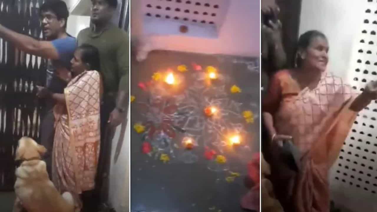 ಅಪಾರ್ಟ್ಮೆಂಟ್ ಮುಂದೆ ರಂಗೋಲಿ ಹಾಕಿದ ಹಿಂದೂ ಕುಟುಂಬ, ಇಲ್ಲಿ ರಂಗೋಲಿ ಹಾಕಬೇಡಿ ಎಂದು ವಿರೋಧಿಸಿದ ಕ್ರಿಶ್ಚಿಯನ್ ಕುಟುಂಬ ಅಪಾರ್ಟ್ಮೆಂಟ್ ಮುಂದೆ ರಂಗೋಲಿ ಹಾಕಿದ ಹಿಂದೂ ಕುಟುಂಬ, ಇಲ್ಲಿ ರಂಗೋಲಿ ಹಾಕಬೇಡಿ ಎಂದು ವಿರೋಧಿಸಿದ ಕ್ರಿಶ್ಚಿಯನ್ ಕುಟುಂಬ