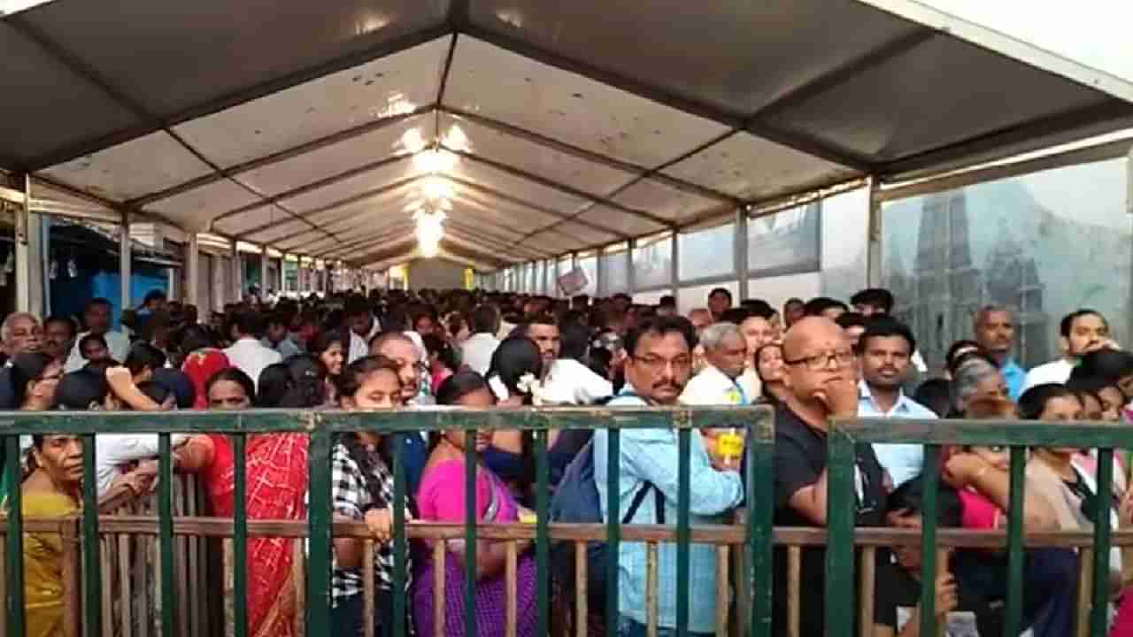 ಹಾಸನಾಂಬೆಯ ದರ್ಶನ ಭಾಗ್ಯ: ಕಿಲೋಮೀಟರ್ ವ್ಯಾಪಿಸಿದ ಭಕ್ತರ ಸರದಿಯ ಸಾಲು