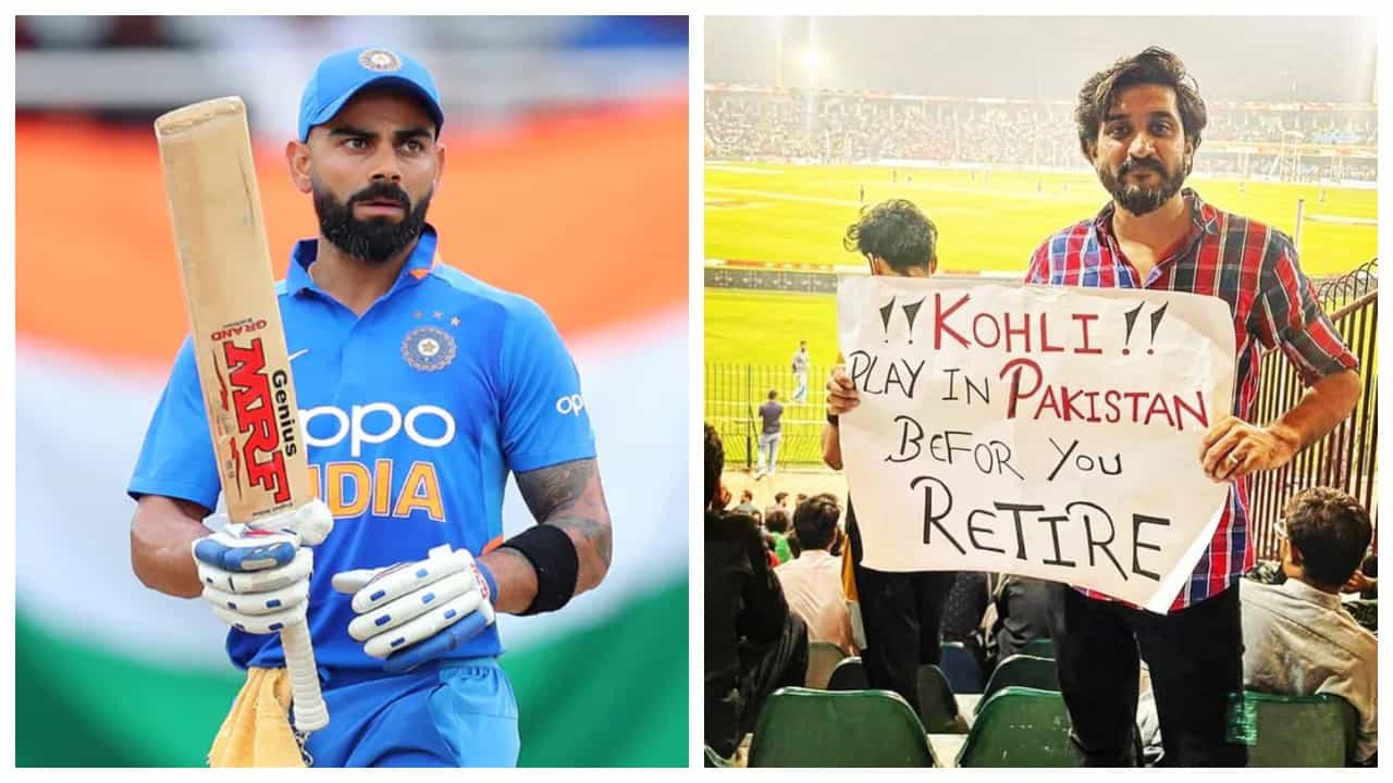 ‘ನಿವೃತ್ತಿಗೂ ಮುನ್ನ ಪಾಕ್ ನೆಲದಲ್ಲಿ ಕ್ರಿಕೆಟ್ ಆಡಿ’; ಕೊಹ್ಲಿ ಮುಂದೆ ಪಾಕ್ ಅಭಿಮಾನಿಯ ವಿಶೇಷ ಮನವಿ