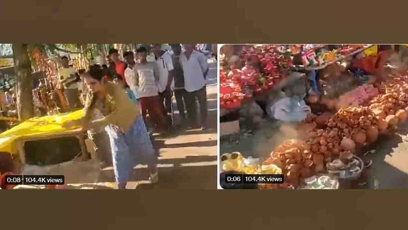 ರಸ್ತೆಬದಿಯ ಹಣತೆ ಅಂಗಡಿಯನ್ನು ಧ್ವಂಸಗೊಳಿಸಿದ ನಿವೃತ್ತ ಐಎಎಸ್ ಅಧಿಕಾರಿಯ ಮಗಳು