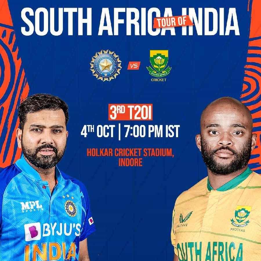 ಇಂದೋರ್ನಲ್ಲಿ ನಡೆಯುತ್ತಿರುವ ಭಾರತ-ಸೌತ್ ಆಫ್ರಿಕಾ ನಡುವಣ ಮೂರನೇ ಟಿ20 ಪಂದ್ಯದಲ್ಲಿ ಟಾಸ್ ಗೆದ್ದಿರುವ ಟೀಮ್ ಇಂಡಿಯಾ ನಾಯಕ ರೋಹಿತ್ ಶರ್ಮಾ ಬೌಲಿಂಗ್ ಆಯ್ದುಕೊಂಡಿದ್ದಾರೆ.