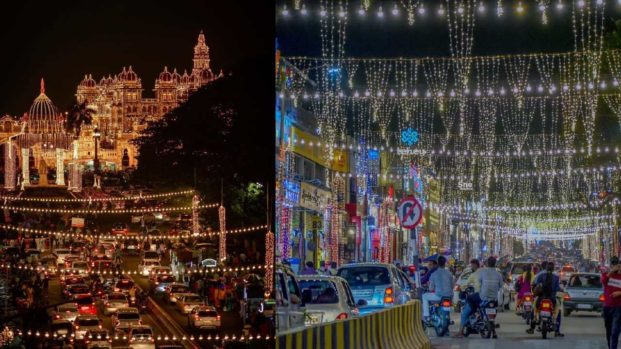 Mysuru Dasara 2022: ನಕ್ಷತ್ರವೇ ಧರೆಗಿಳಿದಂತೆ, ಮೈಸೂರಿನ ದೀಪಾಲಂಕಾರ ಸೊಬಗನೊಮ್ಮೆ ...