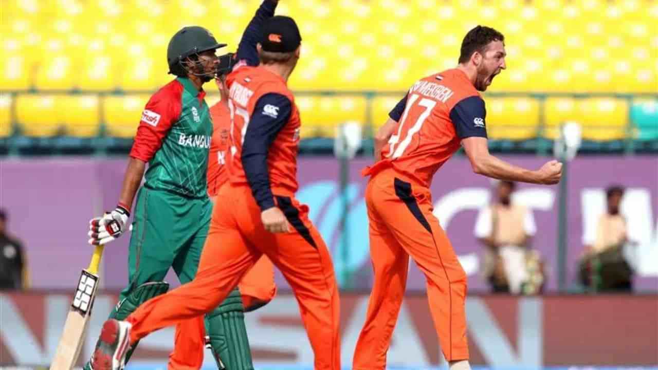 BAN vs NED: ಗೆಲುವಿಗಾಗಿ ಕೊನೆಯವರೆಗೂ ಹೋರಾಡಿದ ನೆದರ್ಲೆಂಡ್ಸ್; 9 ರನ್ಗಳಿಂದ ಗೆದ್ದ ಬಾಂಗ್ಲಾ BAN vs NED: ಗೆಲುವಿಗಾಗಿ ಕೊನೆಯವರೆಗೂ ಹೋರಾಡಿದ ನೆದರ್ಲೆಂಡ್ಸ್; 9 ರನ್ಗಳಿಂದ ಗೆದ್ದ ಬಾಂಗ್ಲಾ