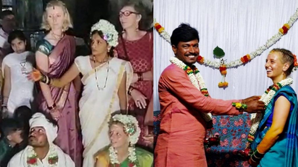 Belgian Jean Philippe Camille marries Bellary Auto Driver Anantharaju at Hampi 