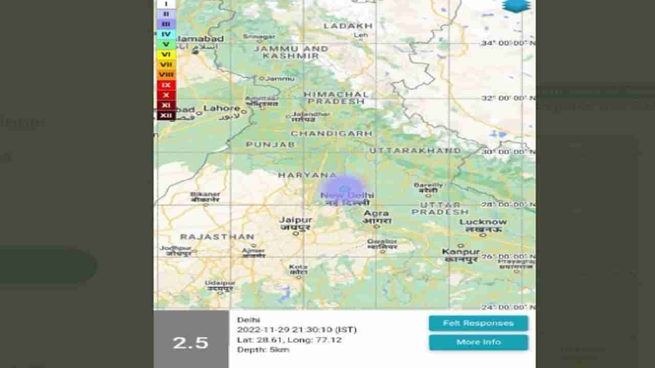 Earthquake In Delhi: ದೆಹಲಿಯ ಪಶ್ಚಿಮ ಭಾಗದಲ್ಲಿ ಲಘು ಭೂಕಂಪನ