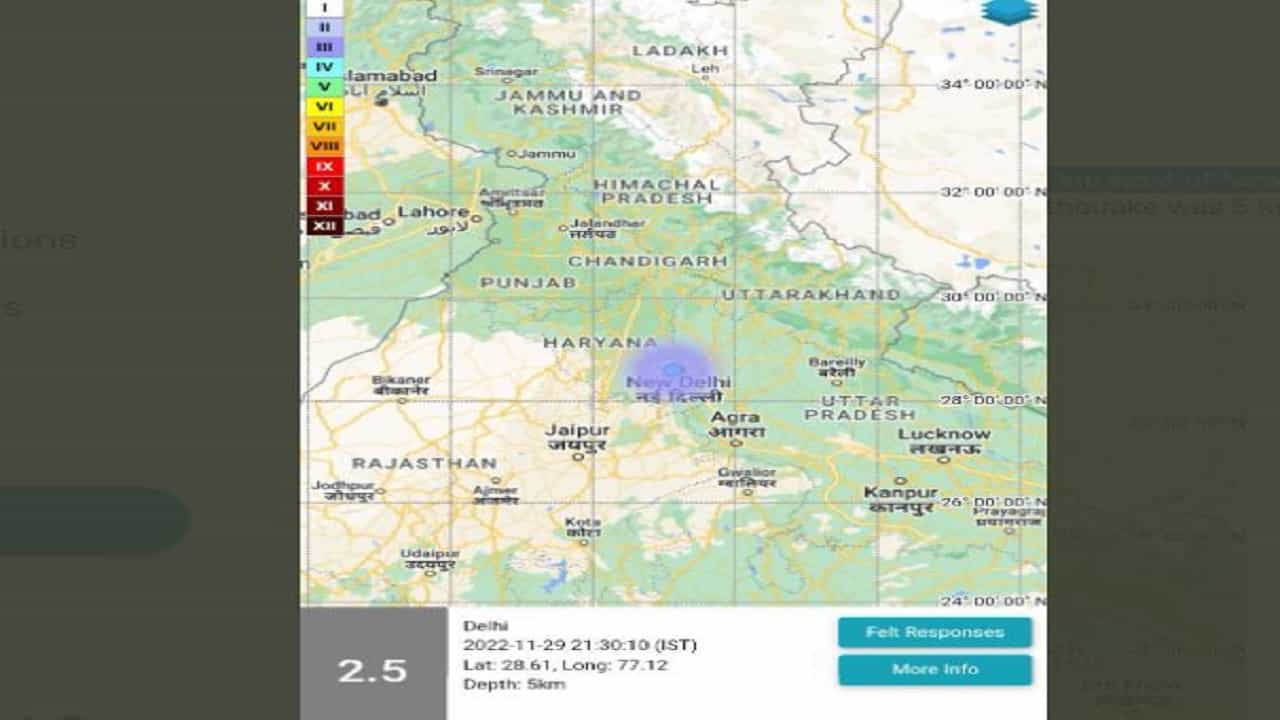 Earthquake In Delhi: ದೆಹಲಿಯ ಪಶ್ಚಿಮ ಭಾಗದಲ್ಲಿ ಲಘು ಭೂಕಂಪನ