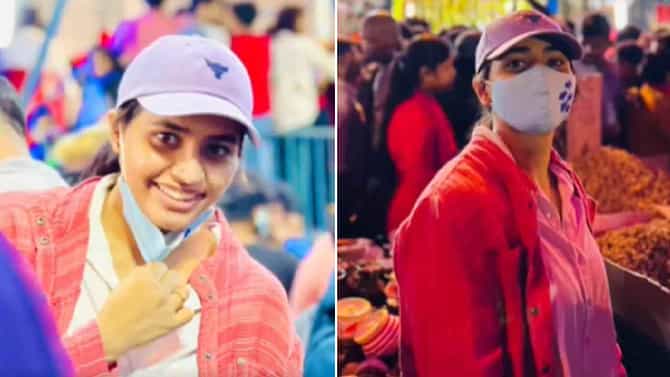 ಬಸವನಗುಡಿ ಕಡಲೆಕಾಯಿ ಪರಿಷೆಯಲ್ಲಿ ಮಾಸ್ಕ್​ ಹಾಕೊಂಡು ಓಡಾಡಿದ ನಟಿ ಸಪ್ತಮಿ ಗೌಡ: ಇಲ್ಲಿವೆ ಫೋಟೋಸ್​