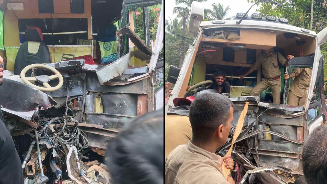 ಶಬರಿಮಲೆಯಿಂದ ಹಿಂದಿರುಗುತ್ತಿದ್ದ ಕರ್ನಾಟಕ ಭಕ್ತರ ವಾಹನಕ್ಕೆ ಲಾರಿ ಡಿಕ್ಕಿ, 23 ಜನರಿಗೆ ಗಾಯ, ಇಬ್ಬರ ಸ್ಥತಿ ಗಂಭೀರ ಶಬರಿಮಲೆಯಿಂದ ಹಿಂದಿರುಗುತ್ತಿದ್ದ ಕರ್ನಾಟಕ ಭಕ್ತರ ವಾಹನಕ್ಕೆ ಲಾರಿ ಡಿಕ್ಕಿ, 23 ಜನರಿಗೆ ಗಾಯ, ಇಬ್ಬರ ಸ್ಥತಿ ಗಂಭೀರ