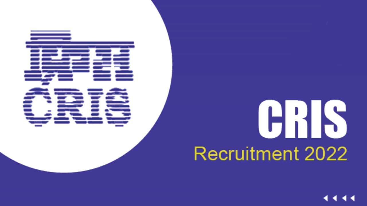 CRIS Recruitment 2022: ರೈಲ್ವೆ ಇಲಾಖೆಯಲ್ಲಿ ಉದ್ಯೋಗಾವಕಾಶ: ವೇತನ 35 ಸಾವಿರ ರೂ.