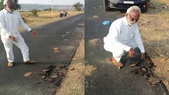 ಕಲಬುರಗಿ: ಐದೇ ದಿನಕ್ಕೆ ಕಿತ್ತು ಬಂದ ಡಾಂಬರು, ಅಧಿಕಾರಿಗಳ ವಿರುದ್ಧ ಜನರ ಆಕ್ರೋಶ ಕಲಬುರಗಿ: ಐದೇ ದಿನಕ್ಕೆ ಕಿತ್ತು ಬಂದ ಡಾಂಬರು, ಅಧಿಕಾರಿಗಳ ವಿರುದ್ಧ ಜನರ ಆಕ್ರೋಶ
