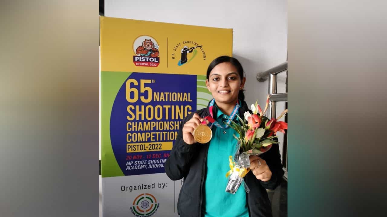 65ನೇ ರಾಷ್ಟ್ರೀಯ ಶೂಟಿಂಗ್ ಚಾಂಪಿಯನ್‌ಶಿಪ್‌ನಲ್ಲಿ ಕರ್ನಾಟಕದ ದಿವ್ಯಾ ಟಿಎಸ್​​ಗೆ ಚಿನ್ನದ ಪದಕ