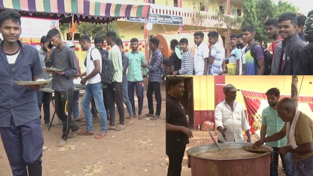 RSS serves food to future soldiers during Agnipath Recruitment Rally 2022 held at Bidar by Belgaum unit 