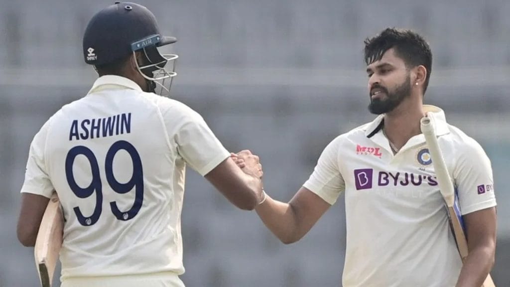 Shreyas iyer ravichandran ashwin 71 runs partnership break 28 year old pakistan record vs bangaldesh