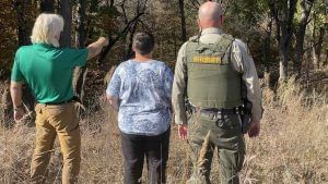 Lucy Studey with FBI officials