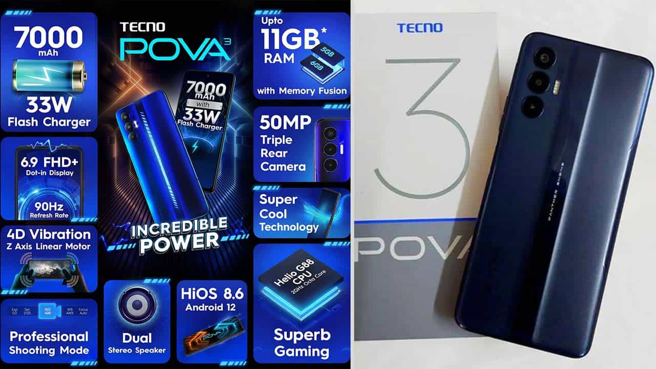 Tecno Pova 3: 7000mAh ಬ್ಯಾಟರಿ, 50MP ಕ್ಯಾಮೆರಾ: ಕೇವಲ 9,999 ರೂ. ಗೆ ಖರೀದಿಸಿ ಟೆಕ್ನೋ ಪೊವಾ 3 ಸ್ಮಾರ್ಟ್ಫೋನ್ Tecno Pova 3: 7000mAh ಬ್ಯಾಟರಿ, 50MP ಕ್ಯಾಮೆರಾ: ಕೇವಲ 9,999 ರೂ. ಗೆ ಖರೀದಿಸಿ ಟೆಕ್ನೋ ಪೊವಾ 3 ಸ್ಮಾರ್ಟ್ಫೋನ್