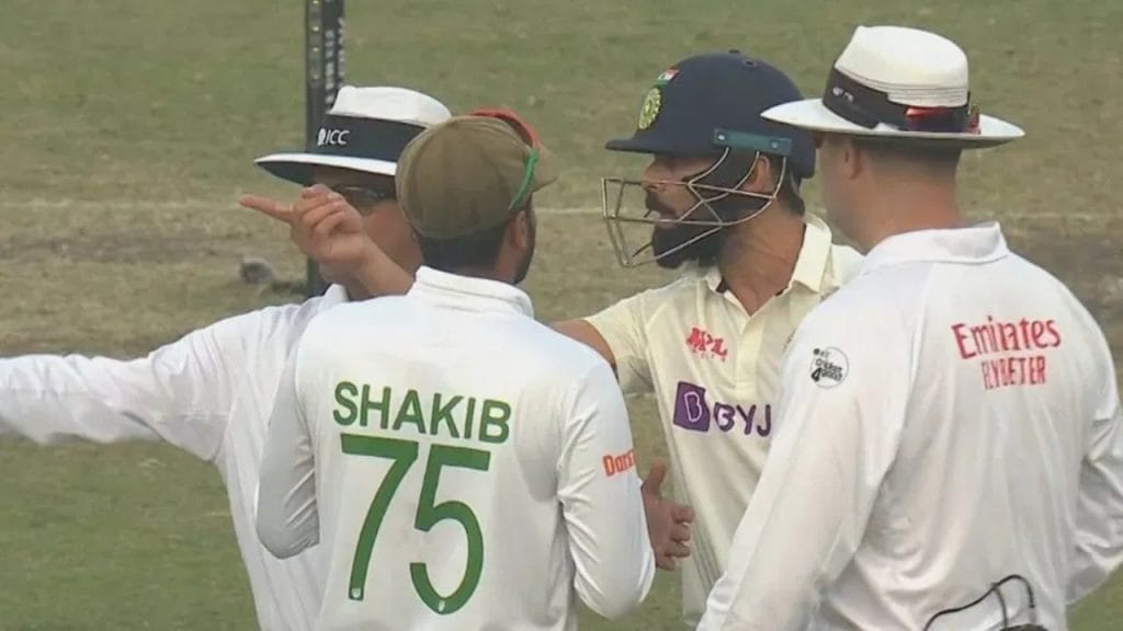 IND vs BAN Virat Kohli gets angry at Bangladesh players after being dismissed video viral