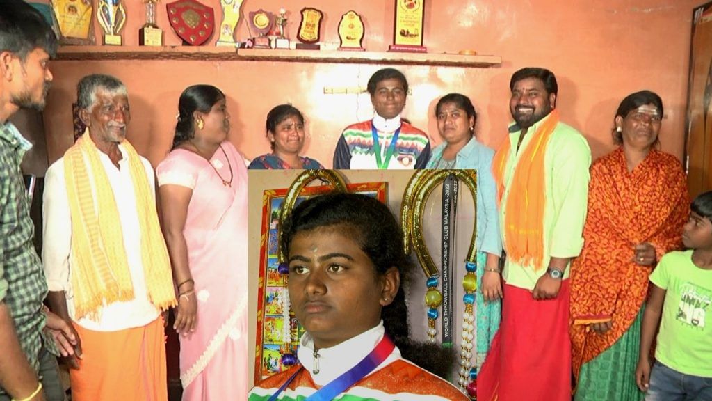 chitradurga shepherd girl vaishali wins world throwball competition 11