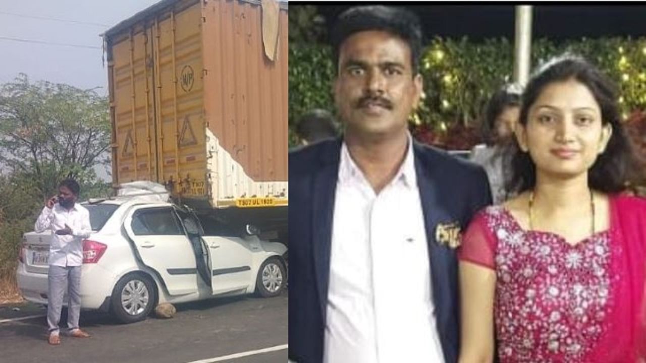 ನಿಂತಿದ್ದ ಕಂಟೇನರ್ಗೆ ಕಾರು ಡಿಕ್ಕಿ: ಸಿಂದಗಿ ಸಿಪಿಐ ಹಾಗೂ ಪತ್ನಿ ದುರ್ಮರಣ! ನಿಂತಿದ್ದ ಕಂಟೇನರ್ಗೆ ಕಾರು ಡಿಕ್ಕಿ: ಸಿಂದಗಿ ಸಿಪಿಐ ಹಾಗೂ ಪತ್ನಿ ದುರ್ಮರಣ!