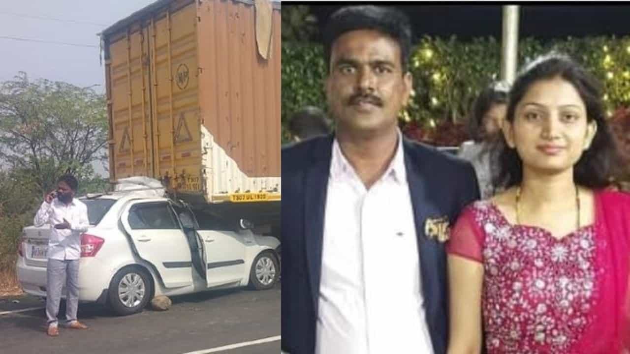 ನಿಂತಿದ್ದ ಕಂಟೇನರ್ಗೆ ಕಾರು ಡಿಕ್ಕಿ: ಸಿಂದಗಿ ಸಿಪಿಐ ಹಾಗೂ ಪತ್ನಿ ದುರ್ಮರಣ! ನಿಂತಿದ್ದ ಕಂಟೇನರ್ಗೆ ಕಾರು ಡಿಕ್ಕಿ: ಸಿಂದಗಿ ಸಿಪಿಐ ಹಾಗೂ ಪತ್ನಿ ದುರ್ಮರಣ!