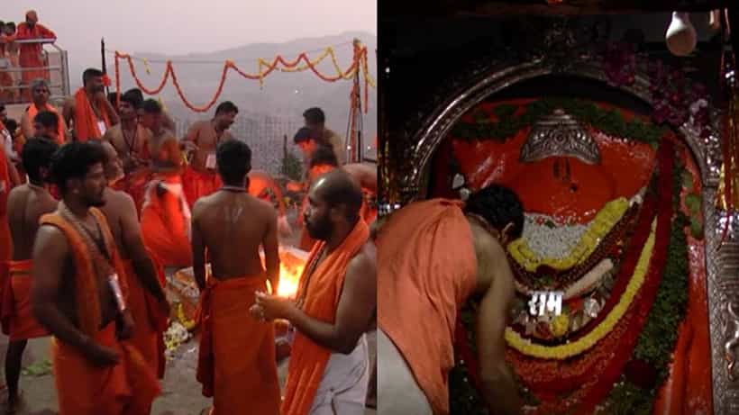 ಕೊಪ್ಪಳ: ಅಂಜನಾದ್ರಿ ಬೆಟ್ಟದಲ್ಲಿ ಹನುಮ ಮಾಲೆ ವಿಸರ್ಜನೆ: ಪೊಲೀಸ್ ಬೀಗಿ ಬಂದೋಬಸ್ತ್