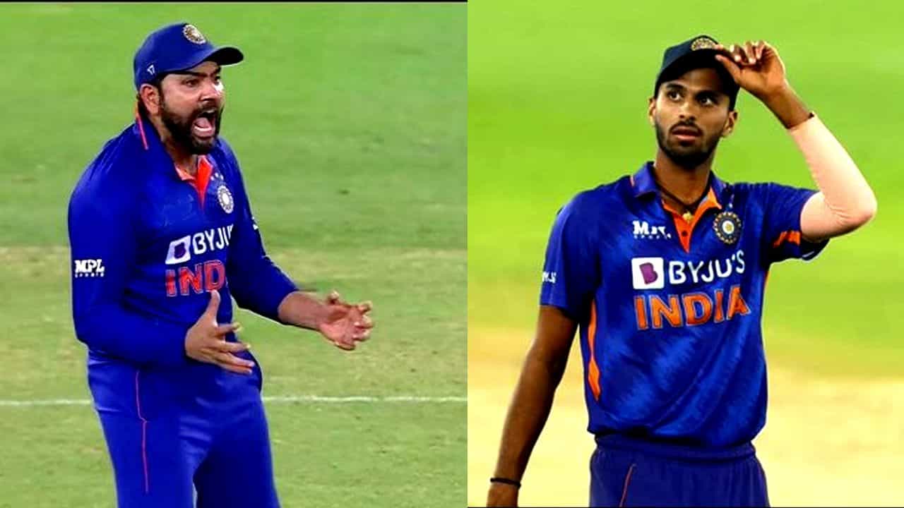 VIDEO: ಸುಲಭ ಕ್ಯಾಚ್ ಹಿಡಿಯದ ಸುಂದರ್: ಅಶ್ಲೀಲವಾಗಿ ಬೈದ ರೋಹಿತ್ ಶರ್ಮಾ VIDEO: ಸುಲಭ ಕ್ಯಾಚ್ ಹಿಡಿಯದ ಸುಂದರ್: ಅಶ್ಲೀಲವಾಗಿ ಬೈದ ರೋಹಿತ್ ಶರ್ಮಾ