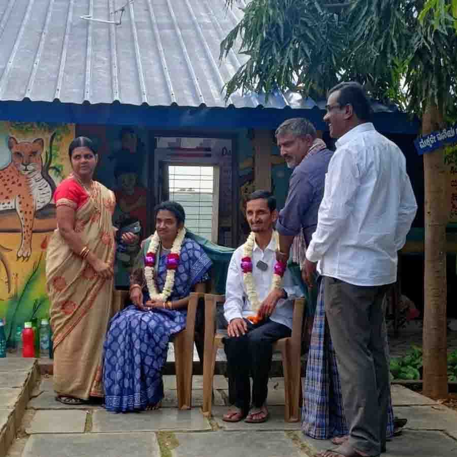 Save Kannada Medium Government Schools Prewedding Shoot of Anant Yaligar and Gayatri