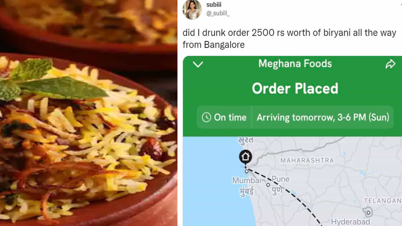 ಕುಡಿದ ಮತ್ತಿನಲ್ಲಿ ಬೆಂಗಳೂರಿನಿಂದ ಜೊಮ್ಯಾಟೊ ಮೂಲಕ ಬಿರಿಯಾನಿ ಆರ್ಡರ್ ಮಾಡಿದ ಮುಂಬೈ ಯುವತಿ; ಬಿಲ್ ₹2500! ಕುಡಿದ ಮತ್ತಿನಲ್ಲಿ ಬೆಂಗಳೂರಿನಿಂದ ಜೊಮ್ಯಾಟೊ ಮೂಲಕ ಬಿರಿಯಾನಿ ಆರ್ಡರ್ ಮಾಡಿದ ಮುಂಬೈ ಯುವತಿ; ಬಿಲ್ ₹2500!
