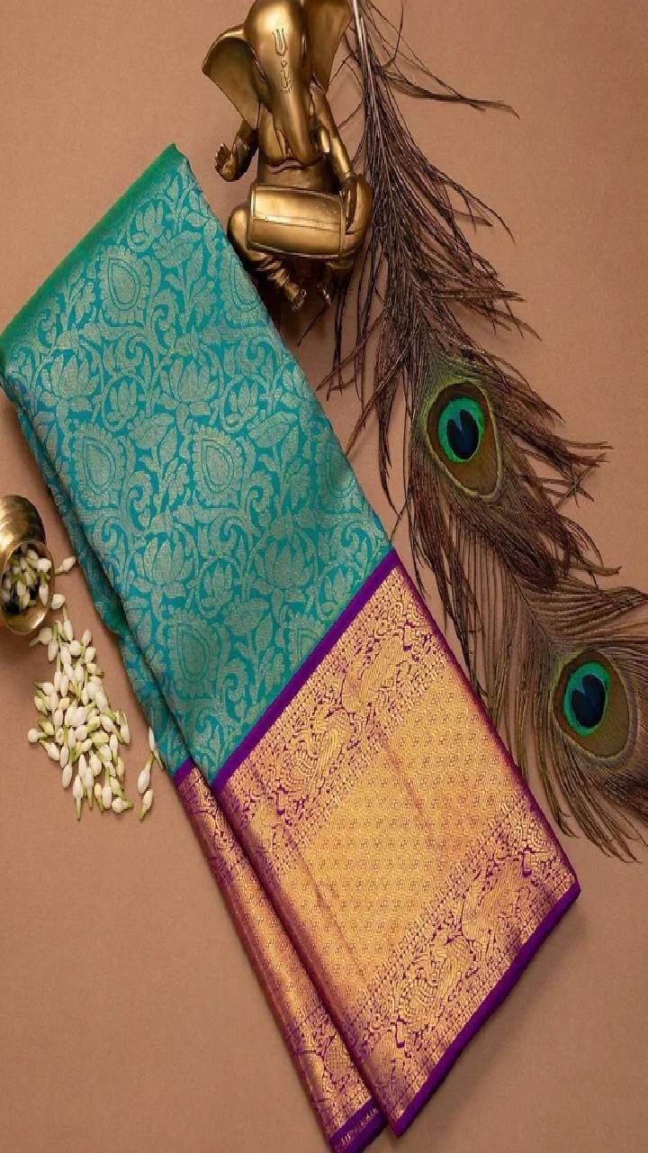 Blue Kanchipuram Soft Silk Saree