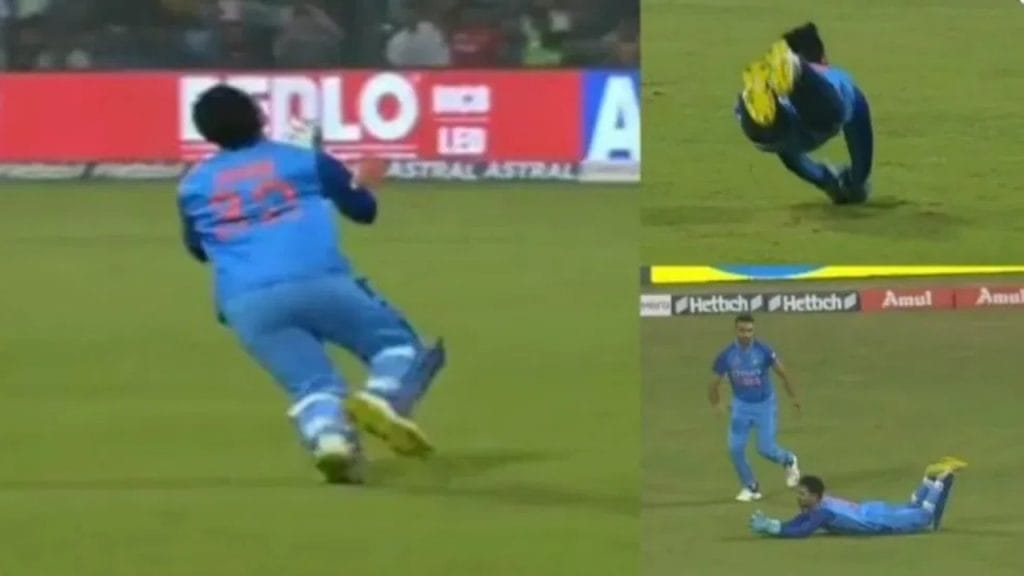 India Vs Sri Lanka Ishan Kishan takes splendid running catch in 1st T20 match psr