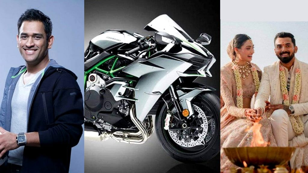 MS Dhoni Presents Kawasaki Ninja Bike To KL Rahul