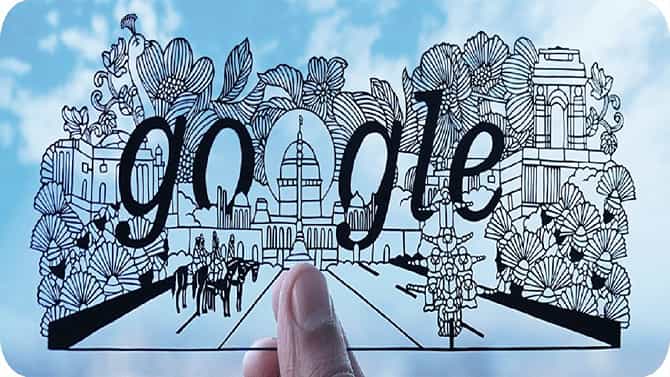 Google Doodles: ಪ್ರತಿ ವರ್ಷ  ಗಣರಾಜ್ಯೋತ್ಸವ ಸಂದರ್ಭದ ಗೂಗಲ್​​​ನ ಕ್ರಿಯಾತ್ಮಕ ಡೂಡಲ್ ಶುಭಾಶಯಗಳು ಇಲ್ಲಿವೆ