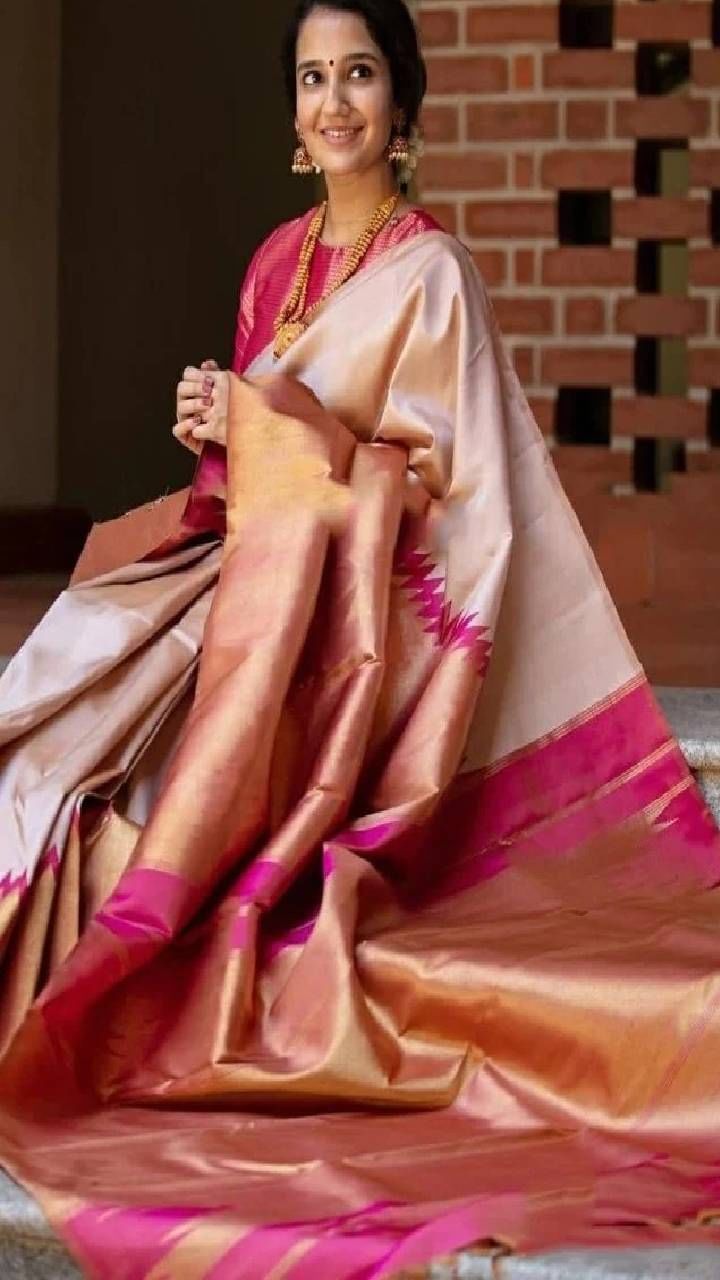Pure Soft Silk Saree Pink Colour