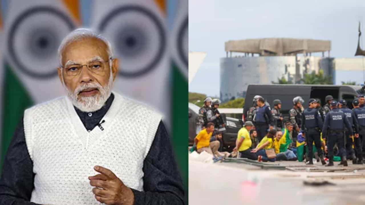 Riots in Brazil: ಬ್ರೆಜಿಲ್ ಗಲಭೆ ಬಗ್ಗೆ ಕಳವಳ ವ್ಯಕ್ತಪಡಿಸಿದ ಪ್ರಧಾನಿ ಮೋದಿ, ಪ್ರಜಾಪ್ರಭುತ್ವವನ್ನು ಎಲ್ಲರೂ ಗೌರವಿಸಿ Riots in Brazil: ಬ್ರೆಜಿಲ್ ಗಲಭೆ ಬಗ್ಗೆ ಕಳವಳ ವ್ಯಕ್ತಪಡಿಸಿದ ಪ್ರಧಾನಿ ಮೋದಿ, ಪ್ರಜಾಪ್ರಭುತ್ವವನ್ನು ಎಲ್ಲರೂ ಗೌರವಿಸಿ