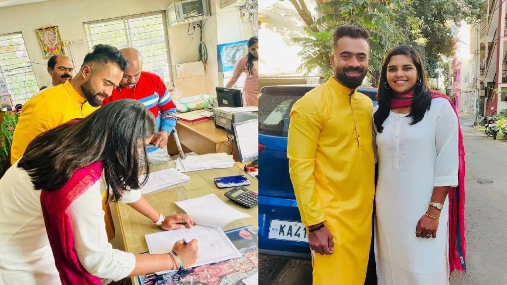 Veda krishnamurthy marriage team india women cricketer veda krishnamurthy marriage with karnataka cricker arjun hoysala