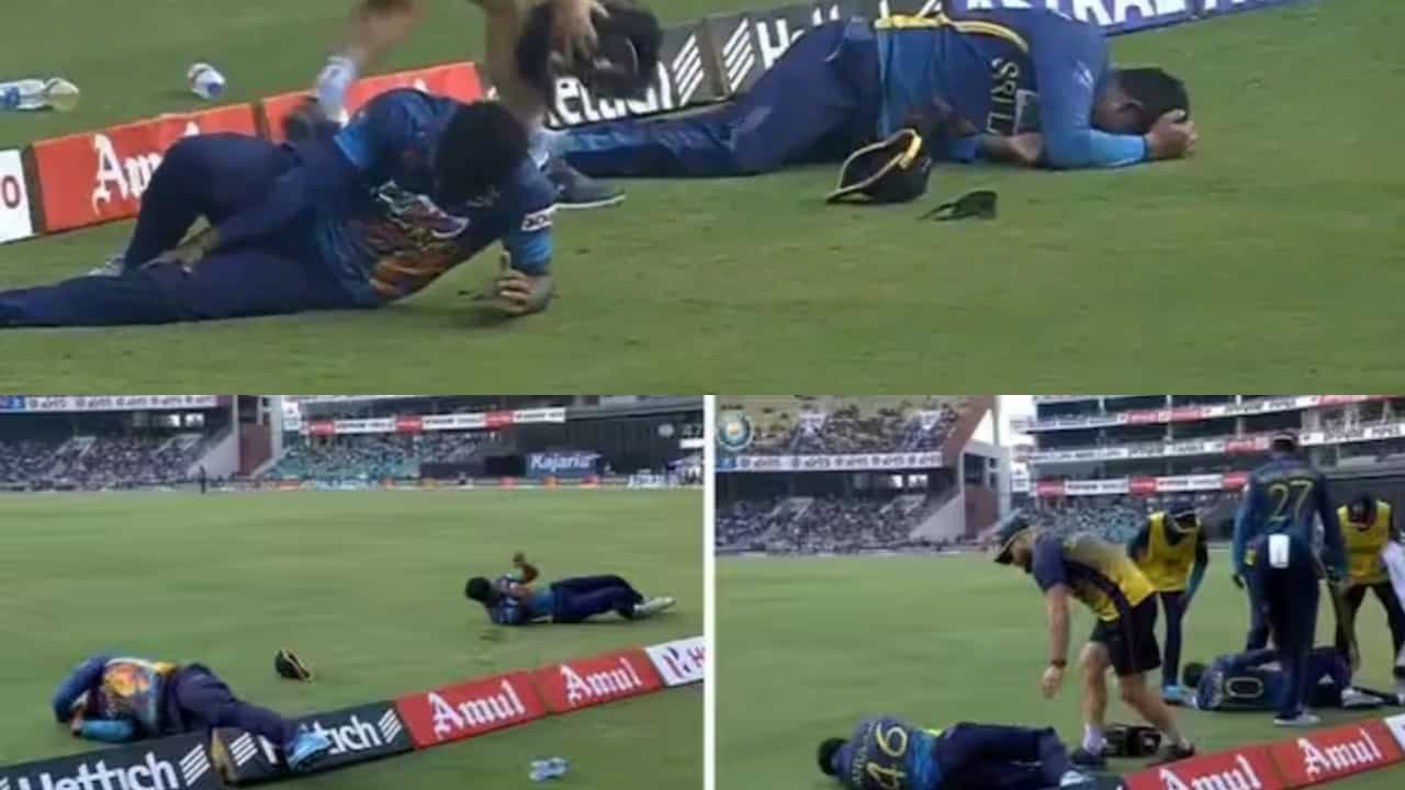 IND vs SL: ಫಿಲ್ಡಿಂಗ್ ವೇಳೆ ಅವಘಡ; ಮೈದಾನದಲ್ಲೇ ಬಿದ್ದು ನರಳಾಡಿದ ಇಬ್ಬರು ಲಂಕಾ ಆಟಗಾರರು! ವಿಡಿಯೋ ನೋಡಿ