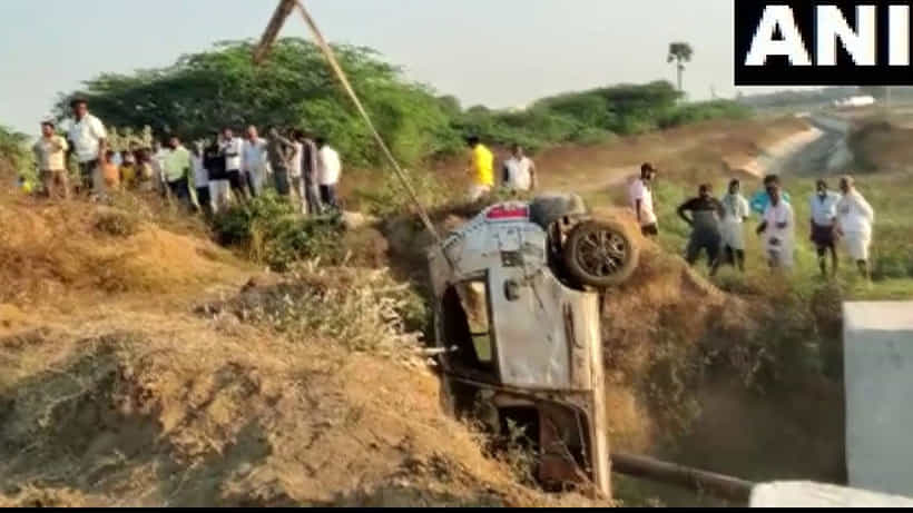 ತೆಲಂಗಾಣ: ಸಿದ್ದಿಪೇಟ್ ಜಿಲ್ಲೆಯಲ್ಲಿ ಕಾಲುವೆಗೆ ಕಾರು ಬಿದ್ದು 5 ಸಾವು